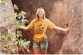 Pictured is Gabby Petito during a trip to Zions National Park.