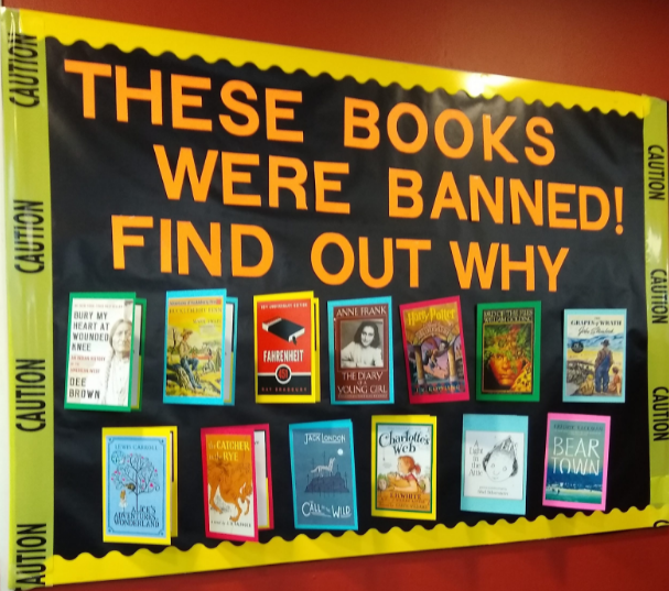 Bulletin Board featuring Banned Books
